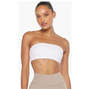 Crop Shop Boutique x Isabelle Mathers Freedom Bandeau Bra White size M NWT